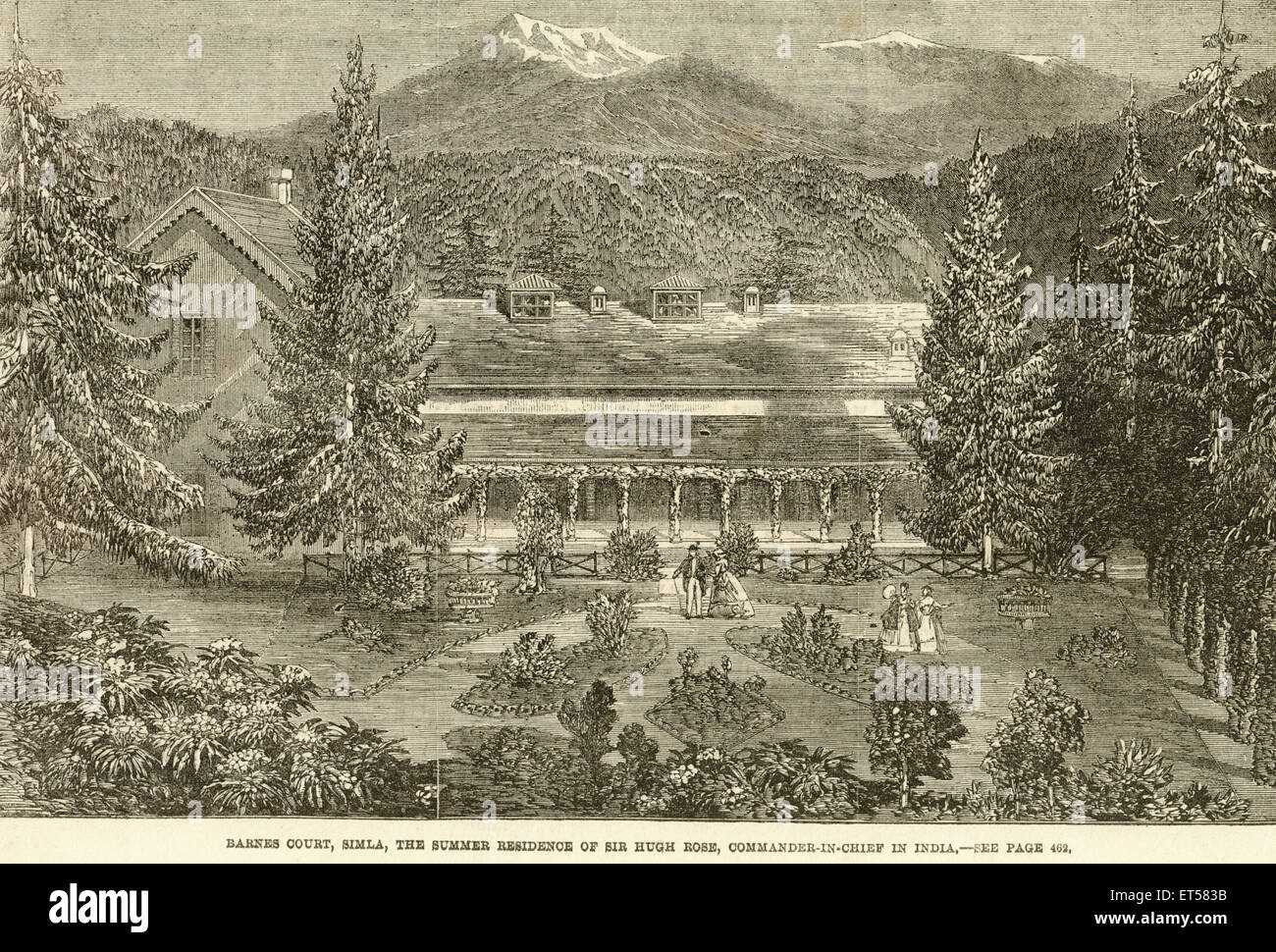 Barnes Corte ; la residenza estiva di Sir Hugh Rose ; comandante in capo dell India ; Simla ; ; Shimla Himachal Pradesh ; India Foto Stock