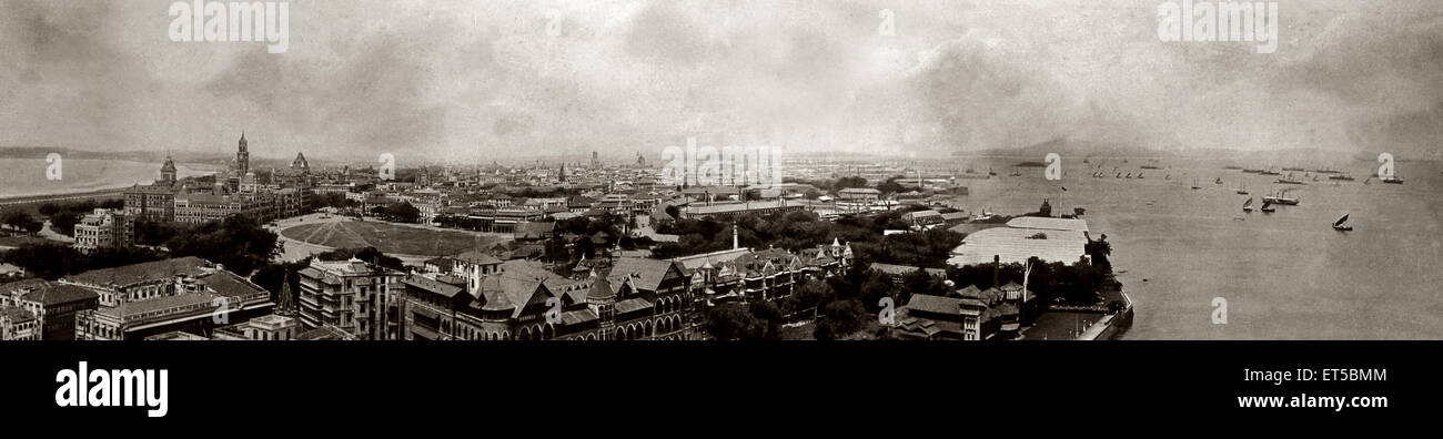 Vecchio vintage 1900s Fort Bombay Mumbai India Maharashtra Foto Stock