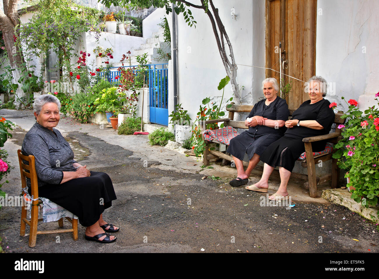 Bella e antica onorevoli a Avdou village, Hersonissos comune, Heraklion, Creta, Grecia Foto Stock