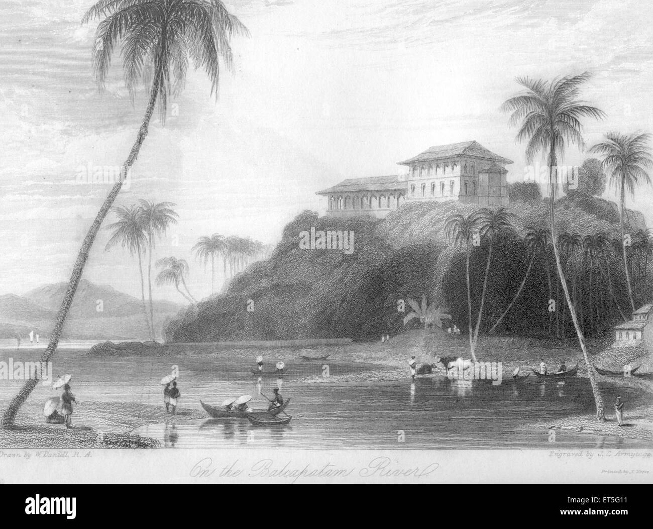 Sul fiume Balcapatam ; India Foto Stock