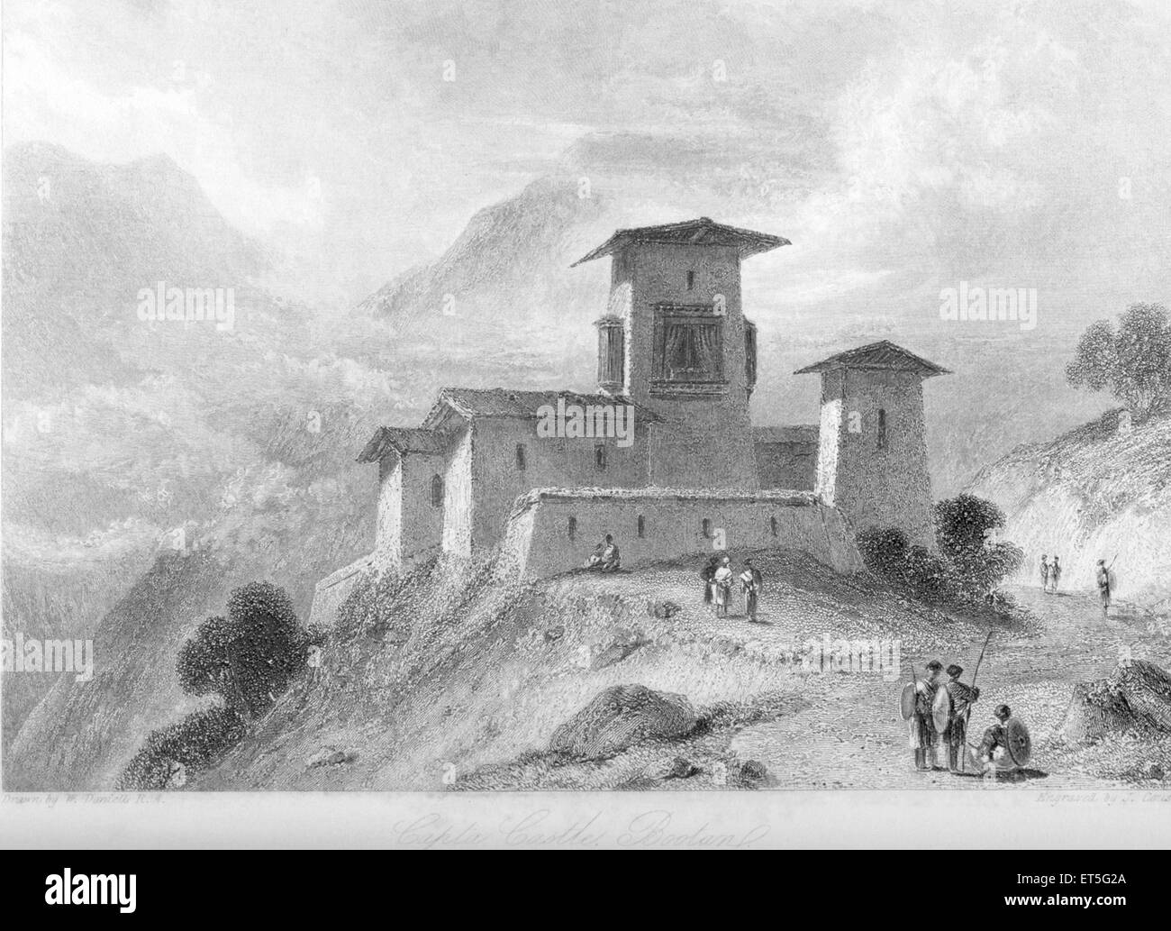 Il castello di capta ; Bootan ; Bhutan Foto Stock