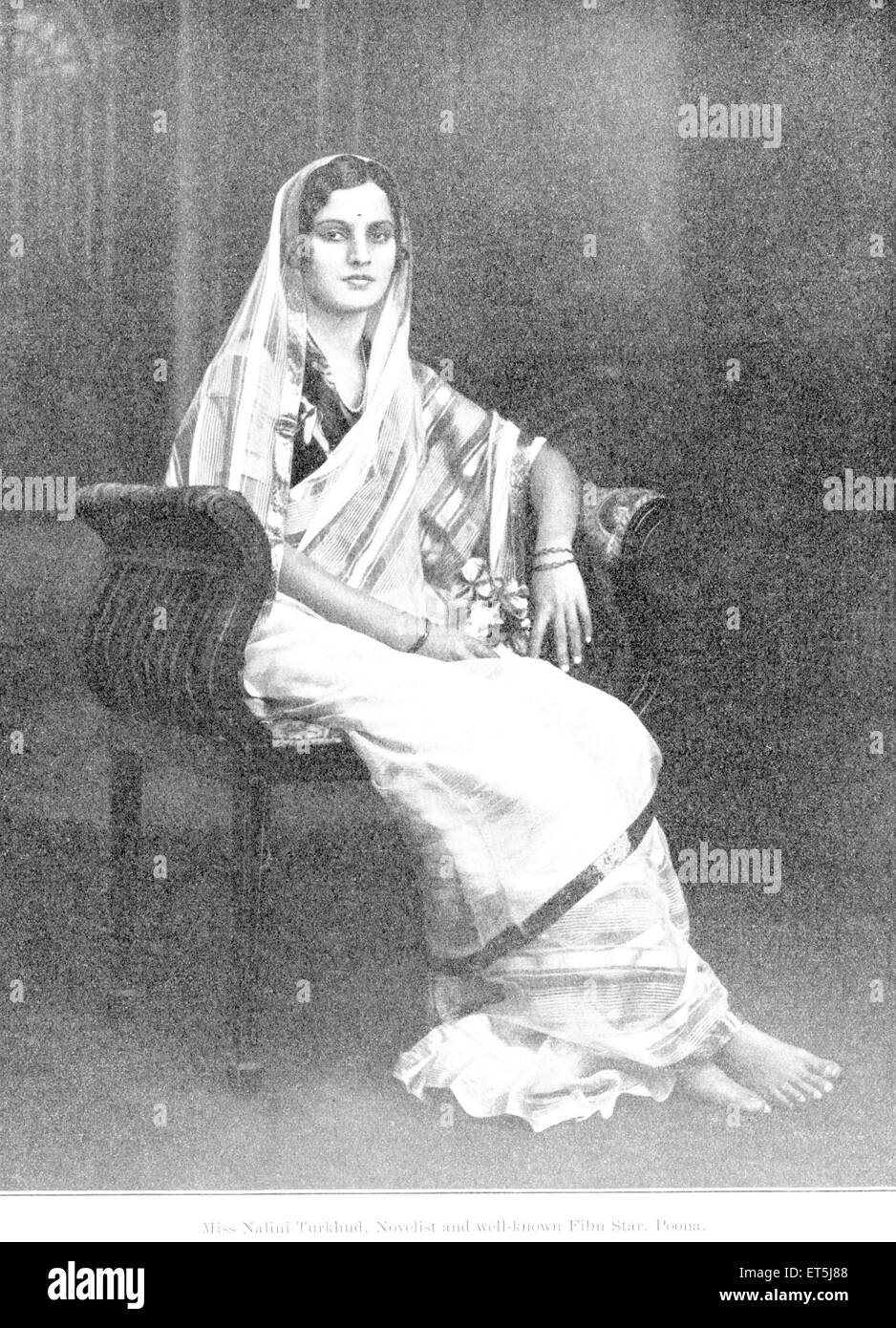 Principi di India ; Miss Nalini Turkhud ; romanziere e ben noto film di Star ; Poona ; Puna ; Maharashtra ; India n. MR Foto Stock