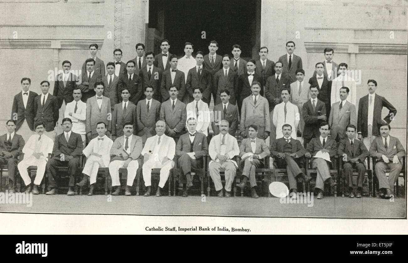 La comunità cattolica del personale cattolico Imperial Bank of India ; Mumbai Bombay ; Maharashtra ; India Foto Stock