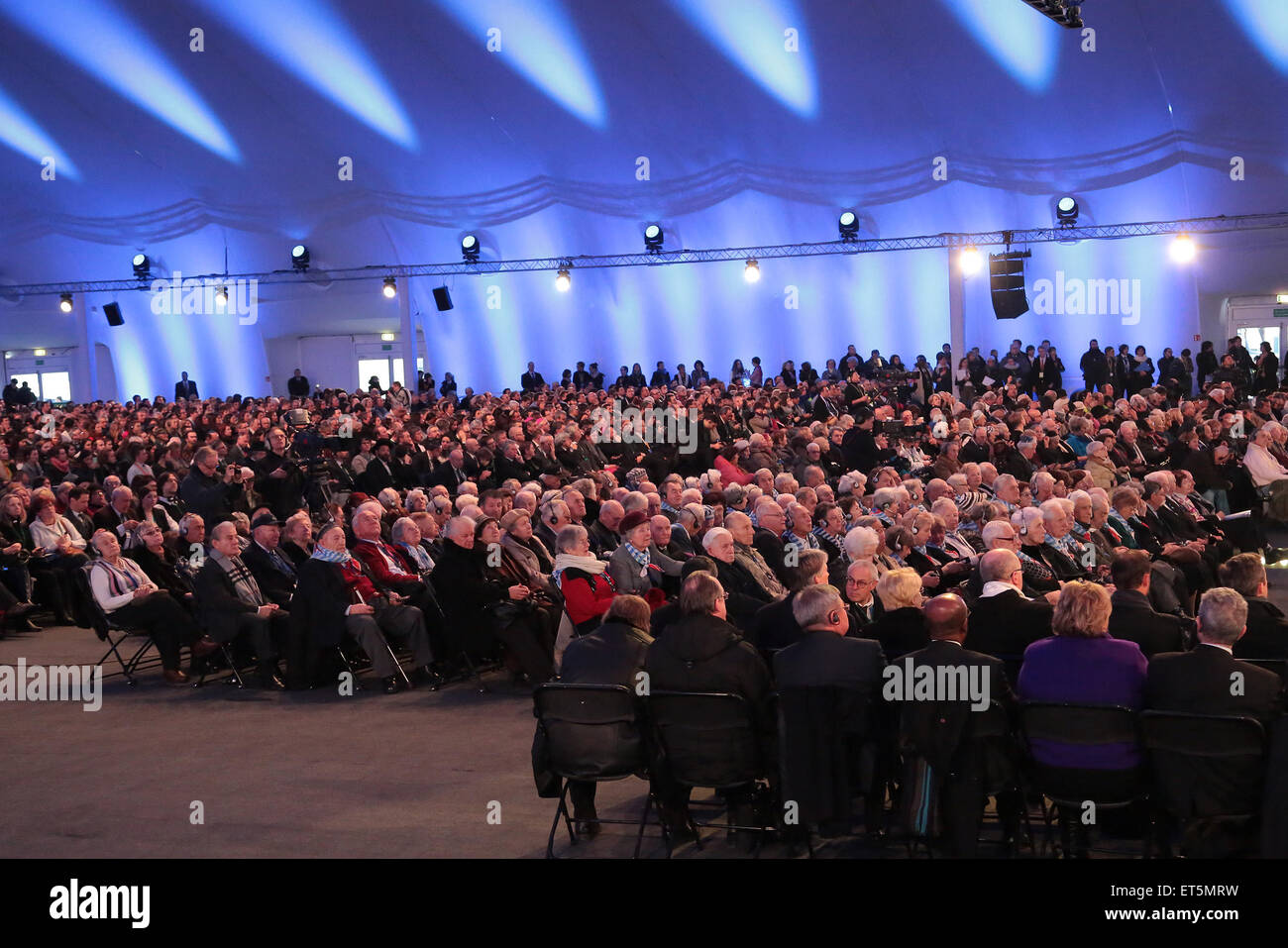 Il settantesimo anniversario della liberazione della morte nazista camp dove Auschwitz-Birkenau: Auschwitz, Polonia quando: 27 Gen 2015 Credit: Newspix.pl WENN.com * * disponibile solo per la pubblicazione in UK, USA, Germania, Austria, Svizzera** Foto Stock