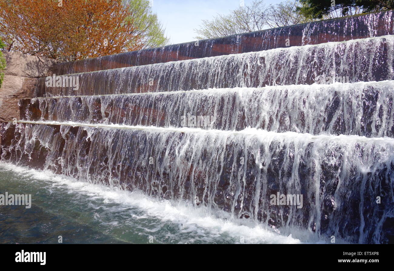 Fontana di acqua a Washington DC Foto Stock