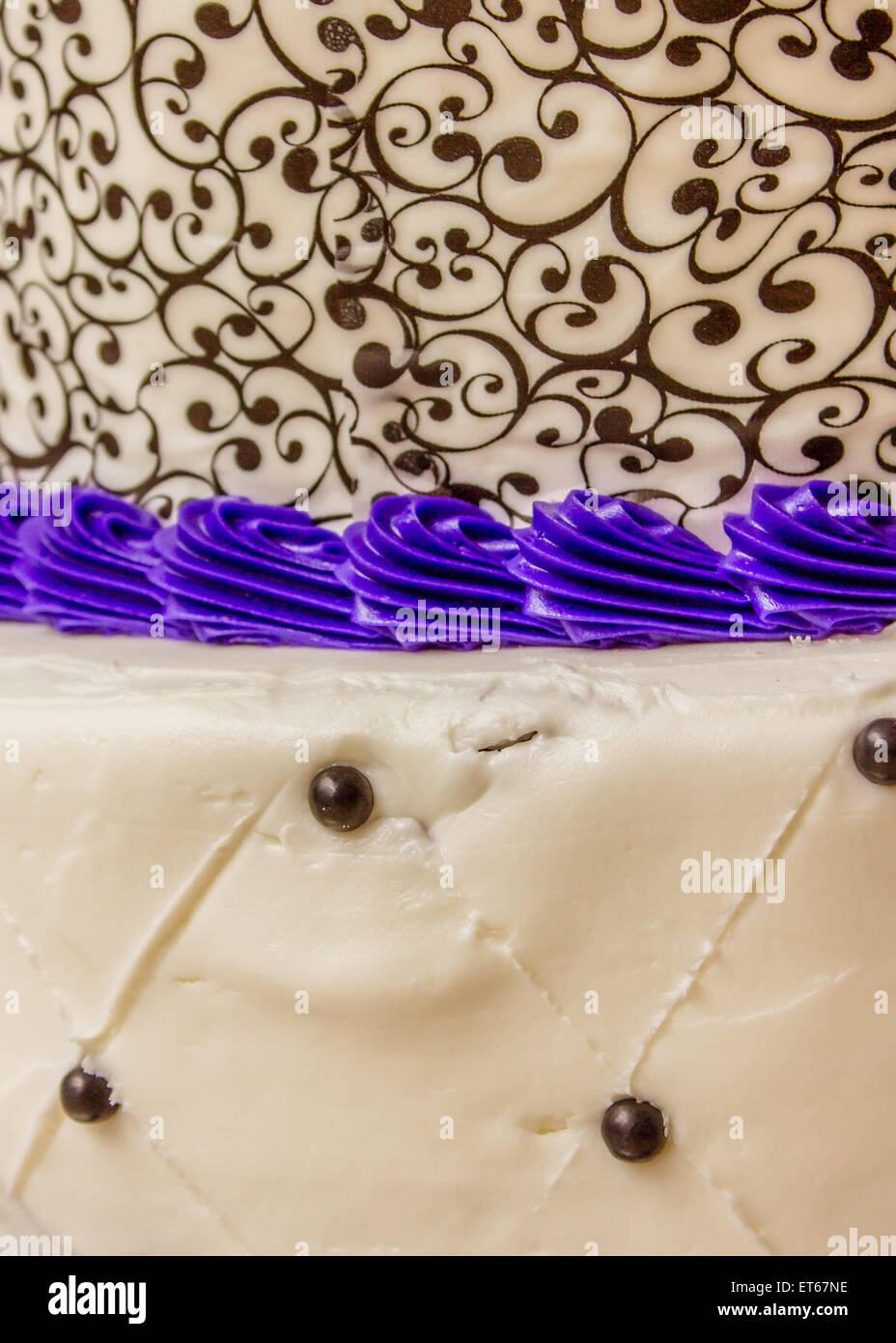 Torta di Nozze dettaglio Foto Stock