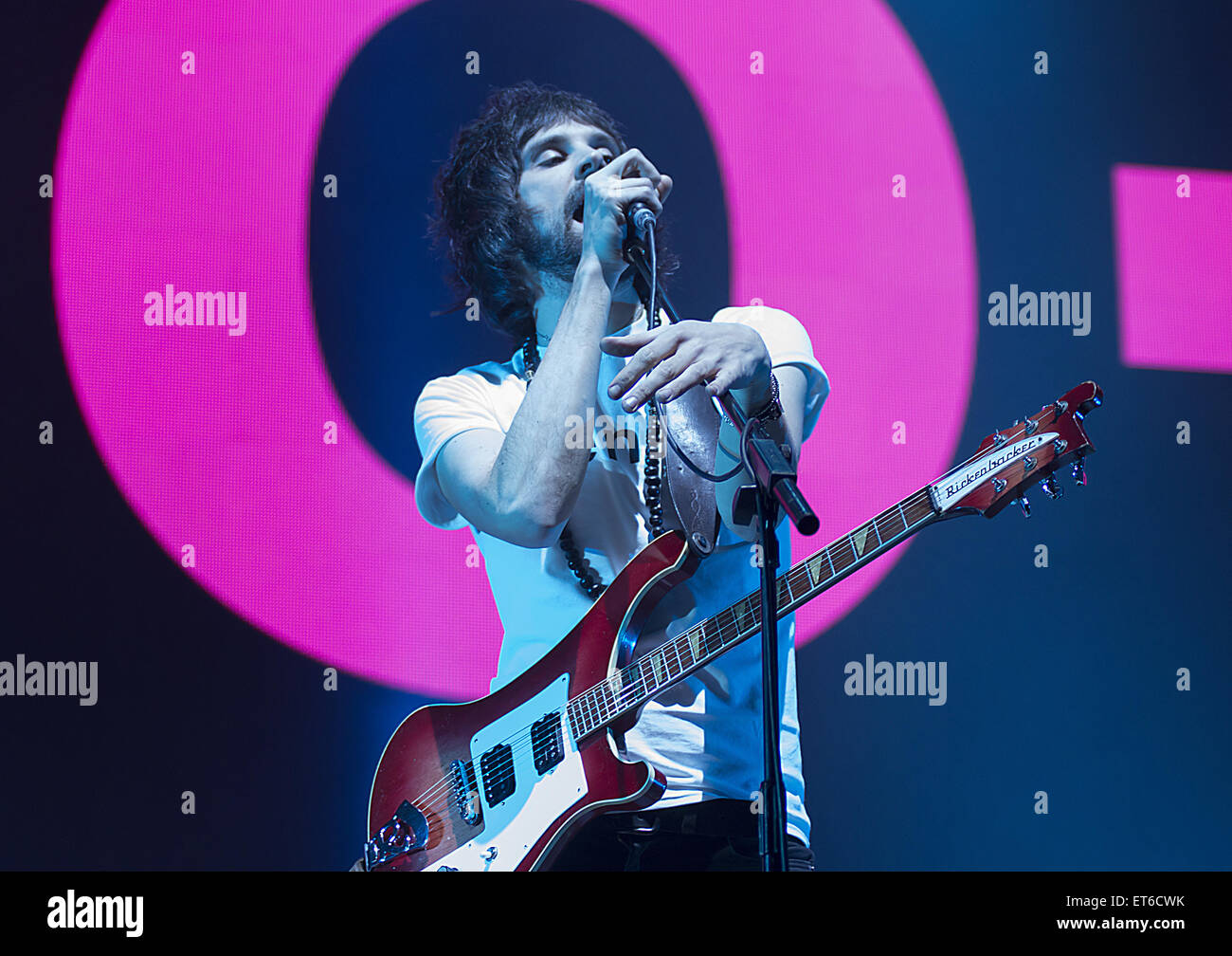 Kasabian eseguire presso i telefoni 4u Arena di Manchester con: Sergio Pizzorno, Kasabian dove: Manchester, Regno Unito quando: 12 Dic 2014 Credit: Sakura/WENN.com Foto Stock