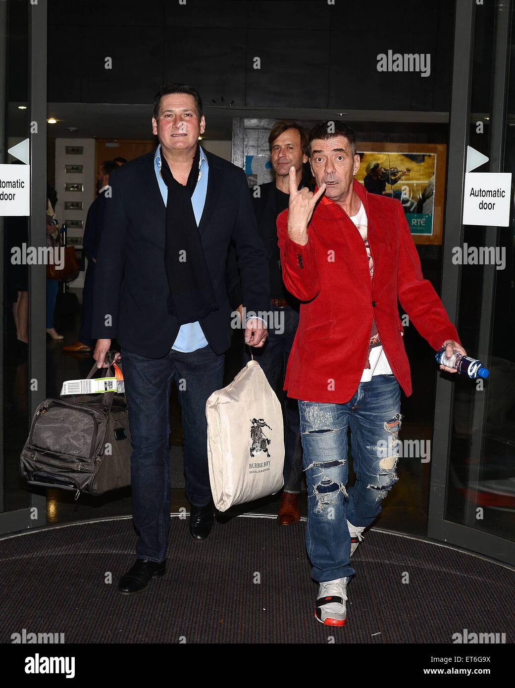 Celebrità a il Cotech studios per 'Il Late Late Show con: Tony Hadley, Steve Norman, John Keeble dove: Dublino, Irlanda quando: 12 Dic 2014 Credit: WENN.com Foto Stock