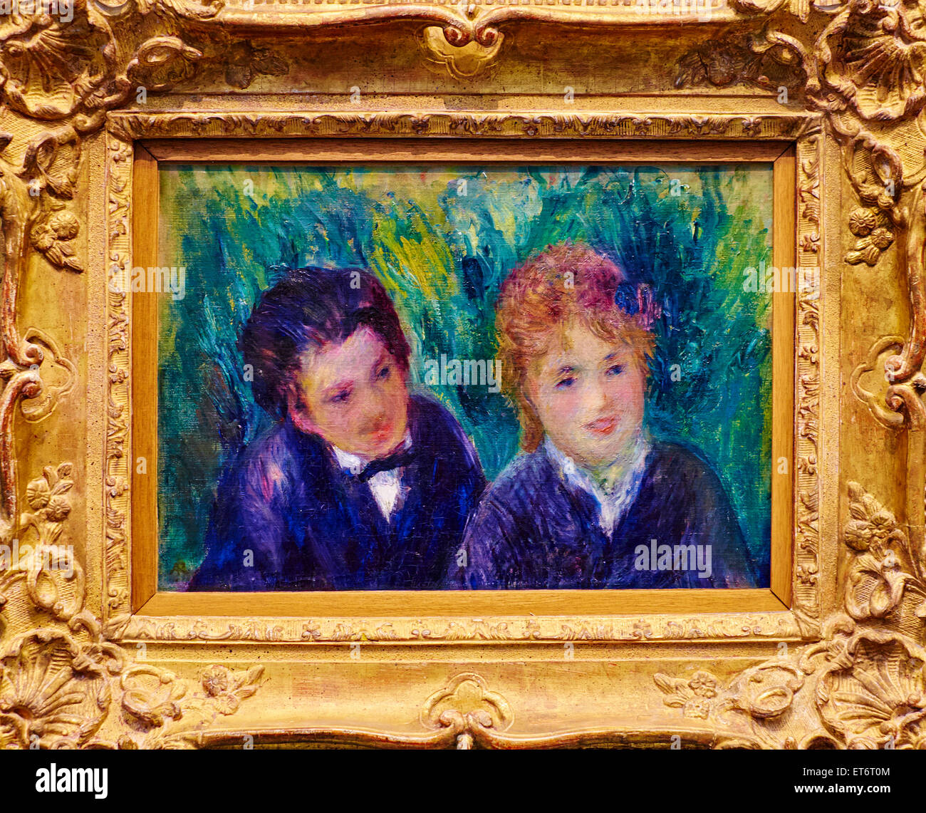 Francia, Parigi, les Tuileries, museo di Orangerie, Pierre-August Renoir pittura, Ritratto d'onu jeune homme et d'une jeune fille Foto Stock