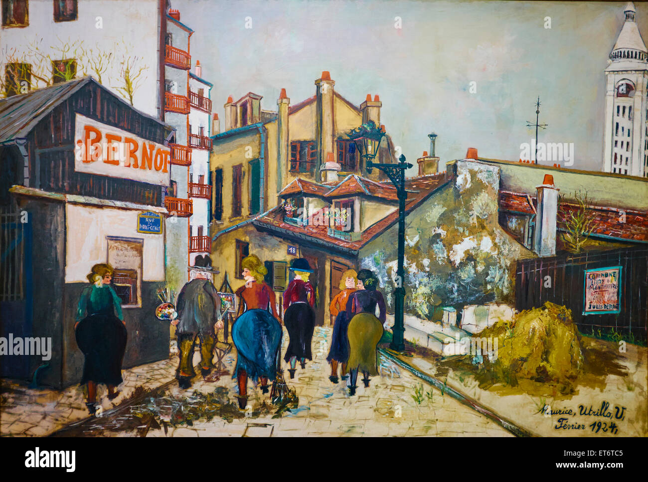 Francia, Parigi, les Tuileries, museo di Orangerie, Maurice Utrillo, La Maison Bernot, 1924 Foto Stock