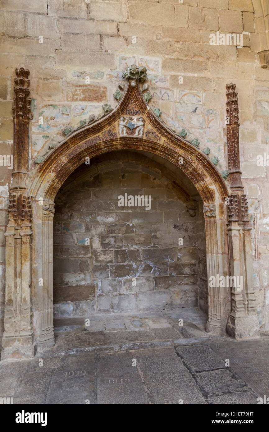 Dettaglio del chiostro del monastero di Vallbona de les Monges, Foto Stock