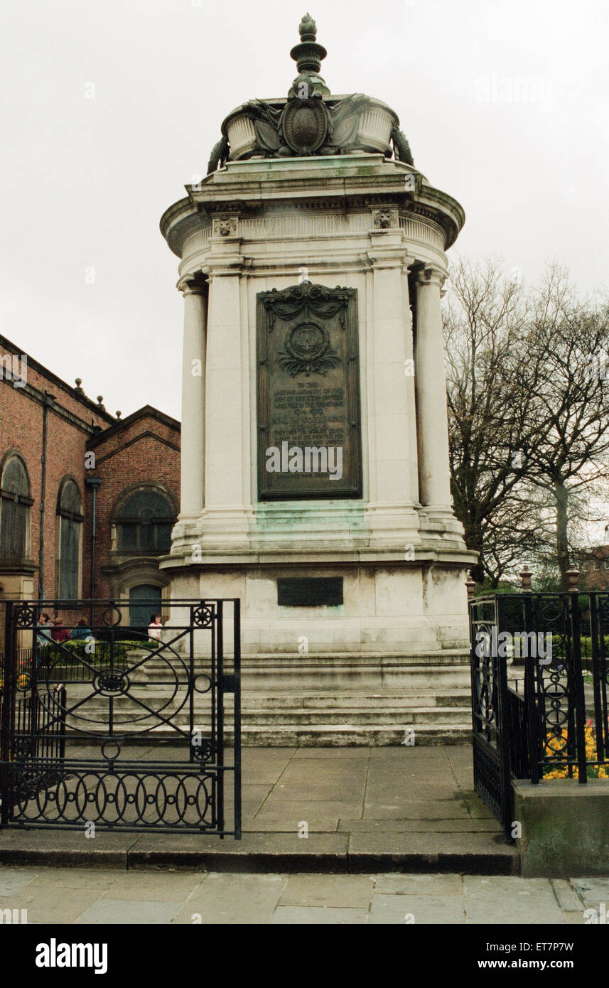 Stockton Cenotafio, 18 aprile 1995. Foto Stock