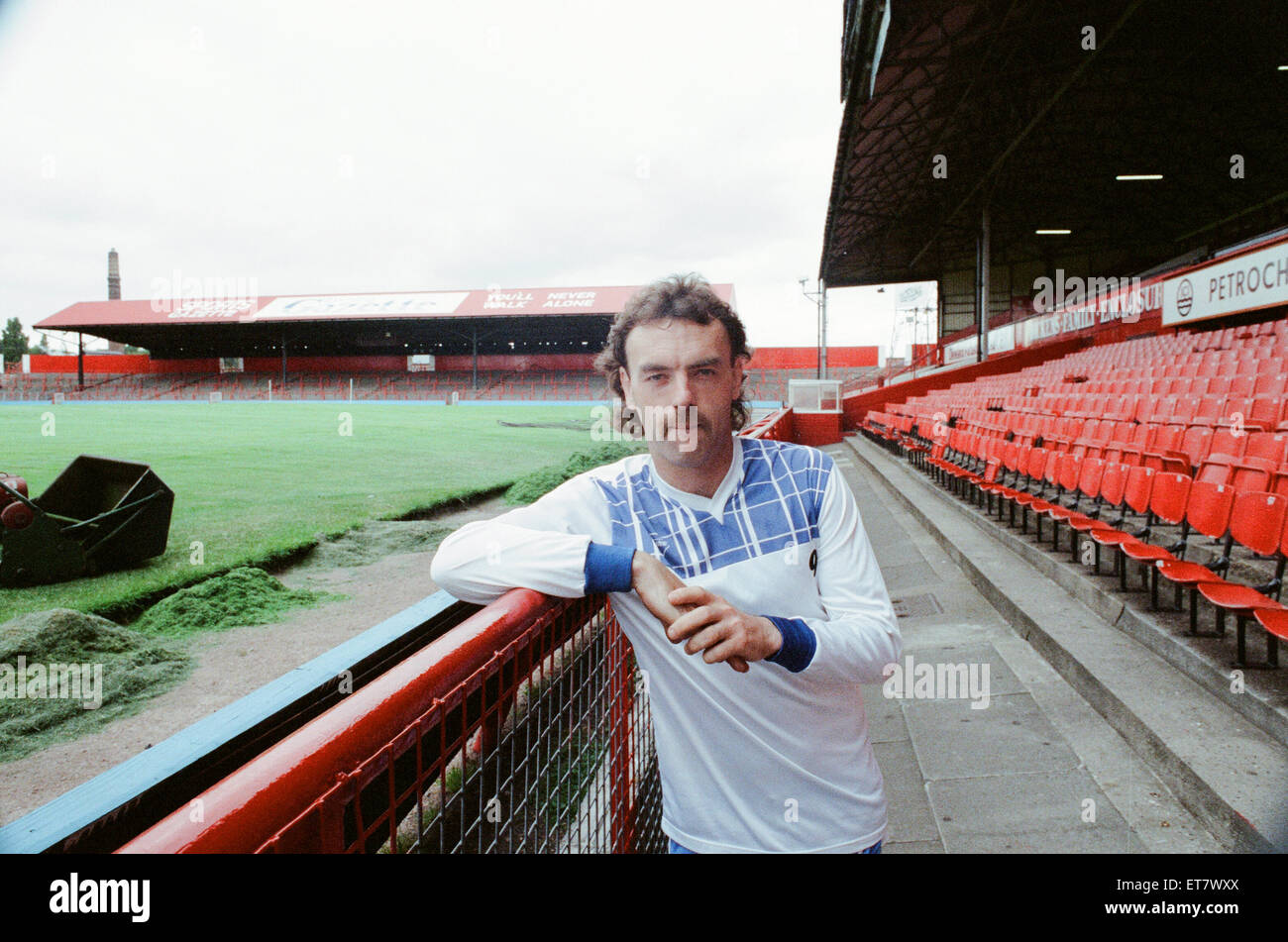John Wark, Middlesbrough FC Player a Ayresome Park Football Stadium, Agosto 1990. Foto Stock