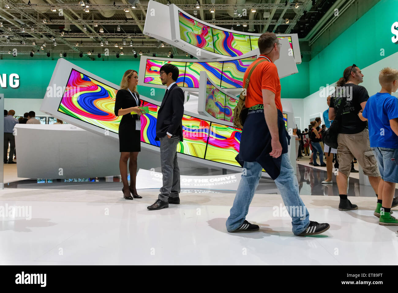 Berlino, Germania, visita lo stand della Samsung a IFA 2014 Foto Stock
