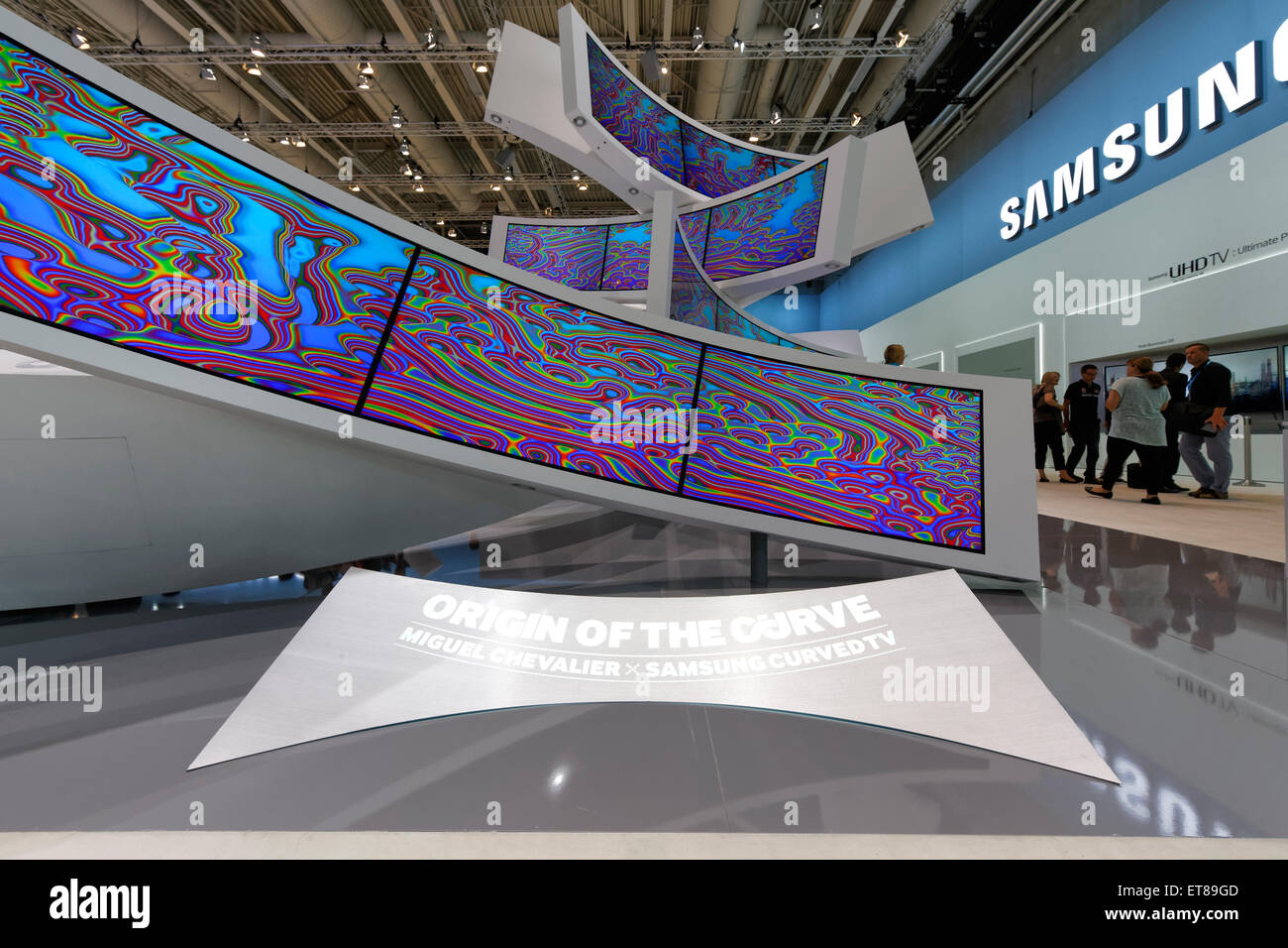Berlino, Germania, visita lo stand della Samsung a IFA 2014 Foto Stock