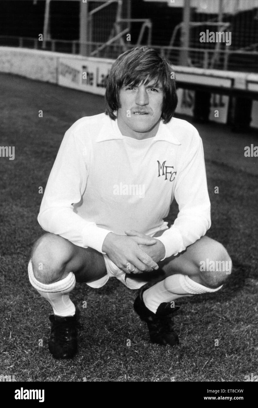 Il calciatore Alf Legno di Millwall FC. Luglio 1974. Foto Stock