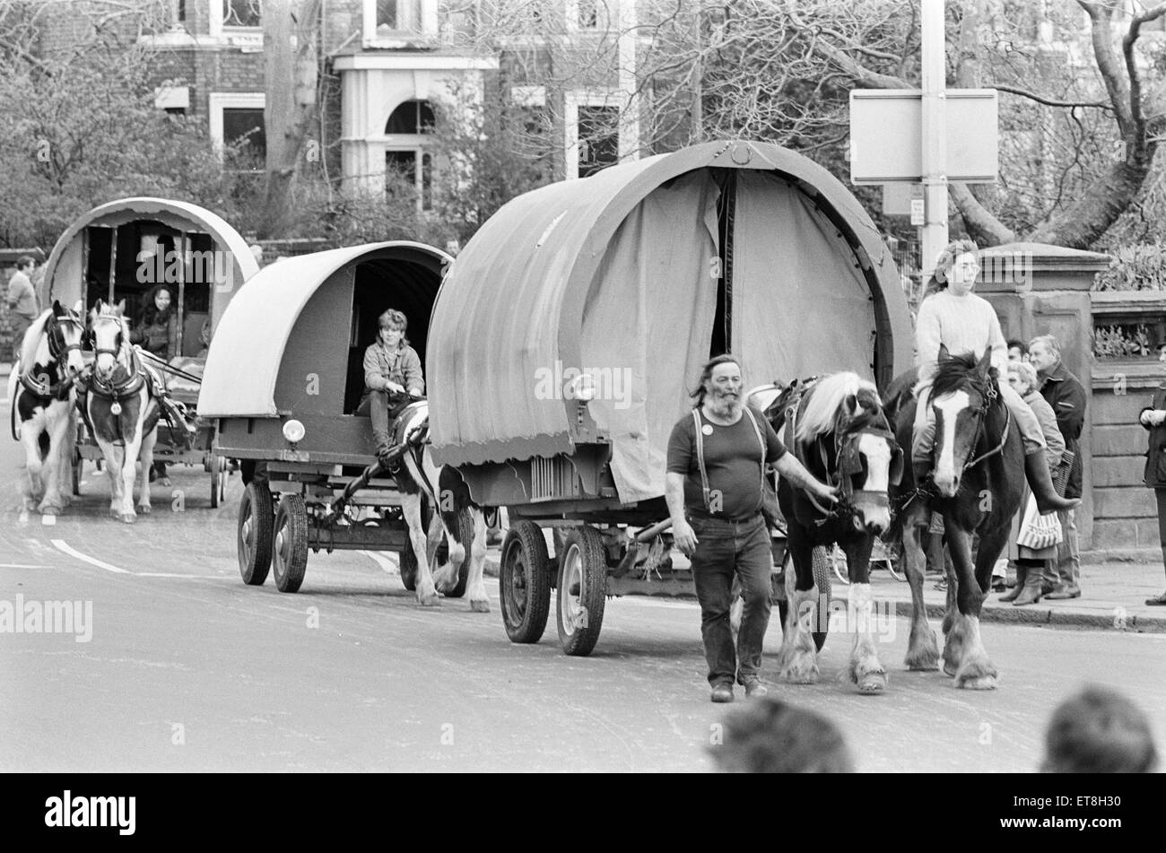 Liverpool può essere sfilata di cavalli, 10 maggio 1986. Foto Stock