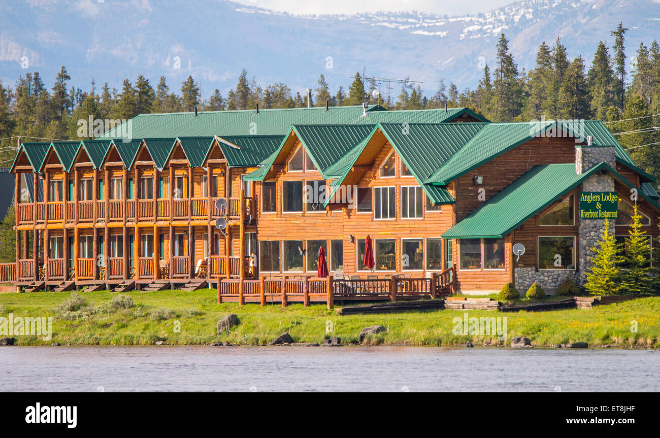 Henrys Forcella del Fiume Snake, Anglers lodge di pesca, Island Park, Idaho, Stati Uniti d'America Foto Stock