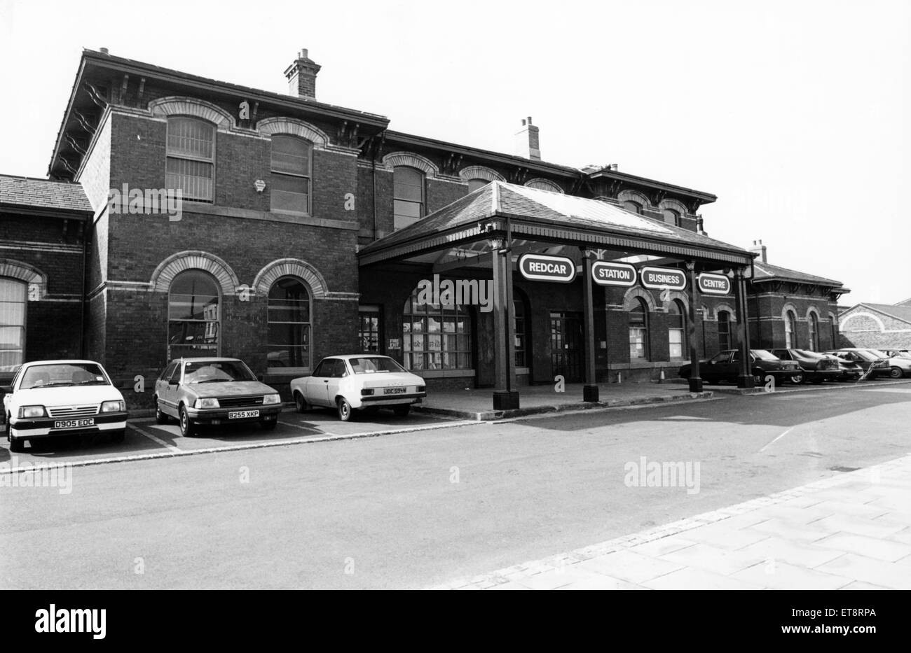 Redcar stazione Centro Business, 21 agosto 1992. Foto Stock