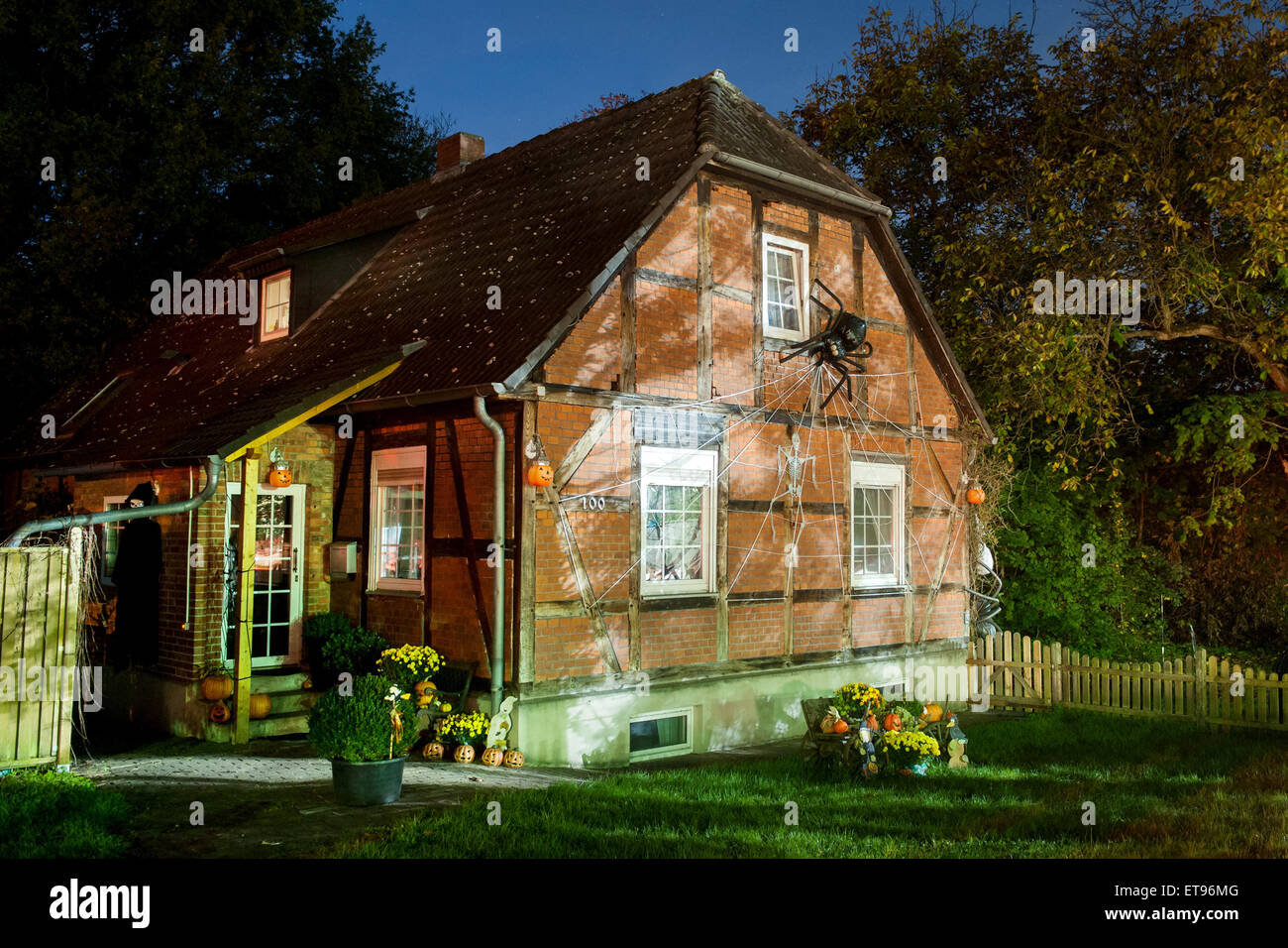 Isernhagen, Germania, Halloween House di Isernhagen Foto Stock