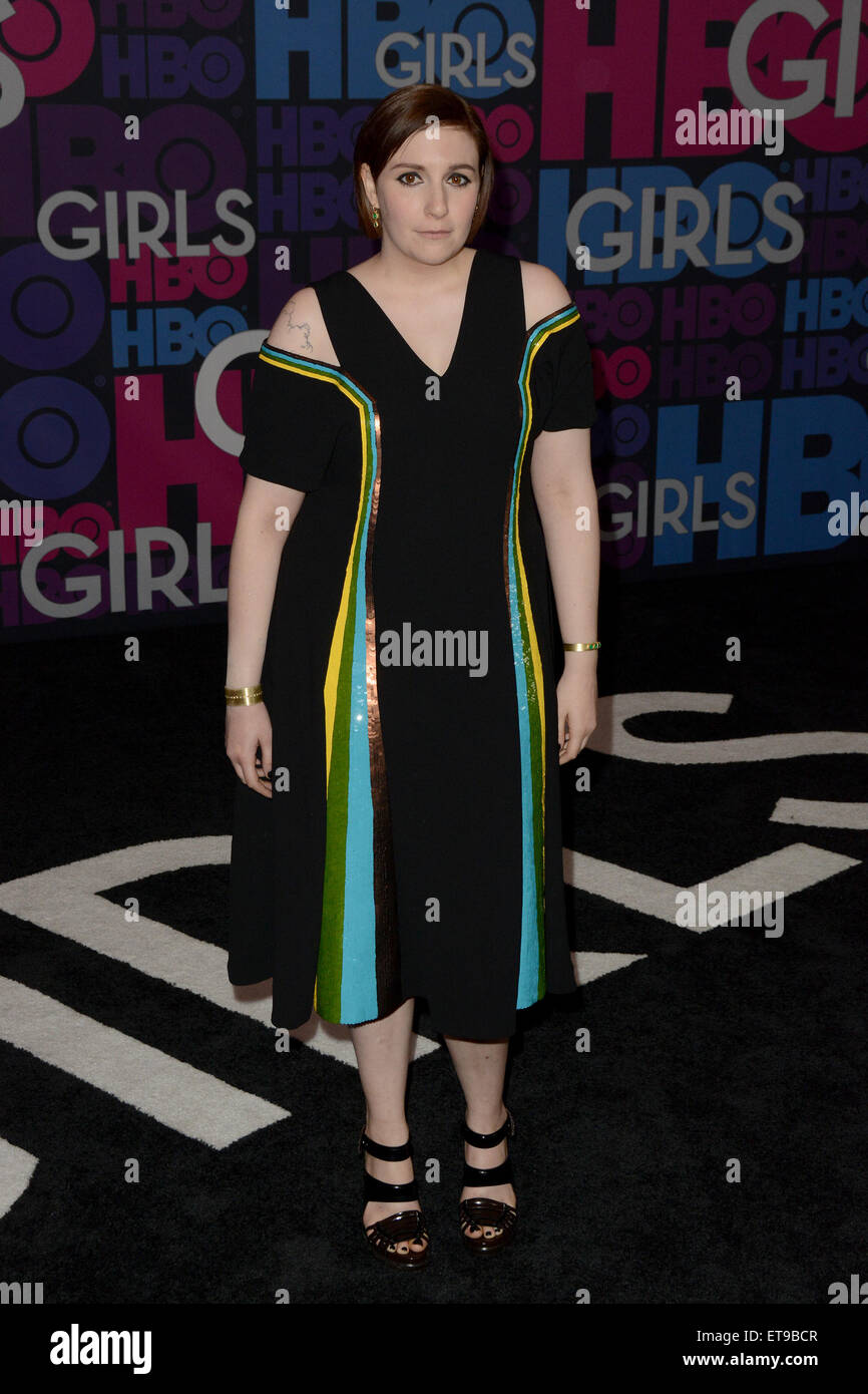 La stagione 4 premiere di HBO 'ragazze' mostrato al Museo Americano di Storia Naturale - Arrivi con: Lena Dunham dove: la città di New York, New York, Stati Uniti quando: 05 Gen 2015 Credit: Ivan Nikolov/WENN.com Foto Stock