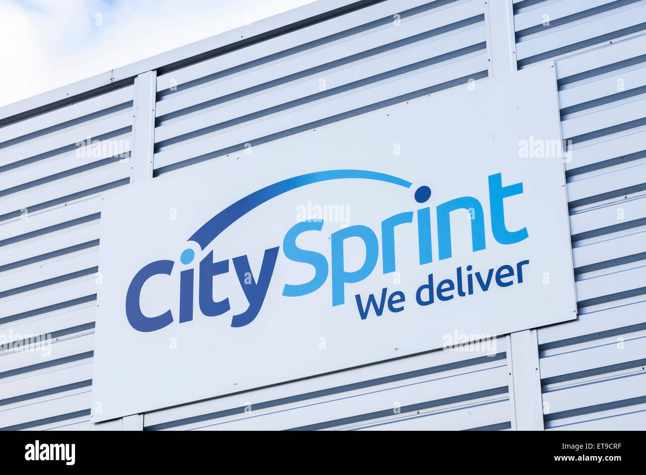 Città segno Sprint, England, Regno Unito Foto Stock