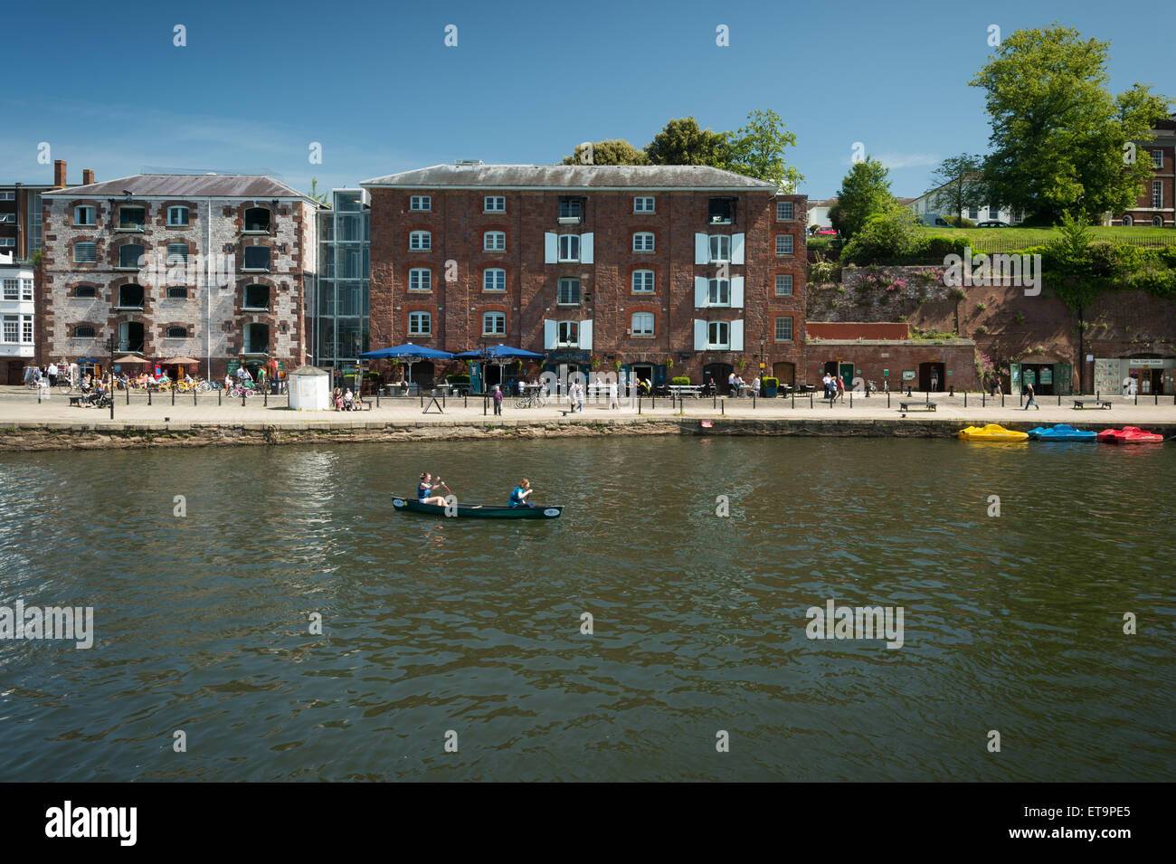 Il Quay, Exeter, Devon, Regno Unito. Foto Stock