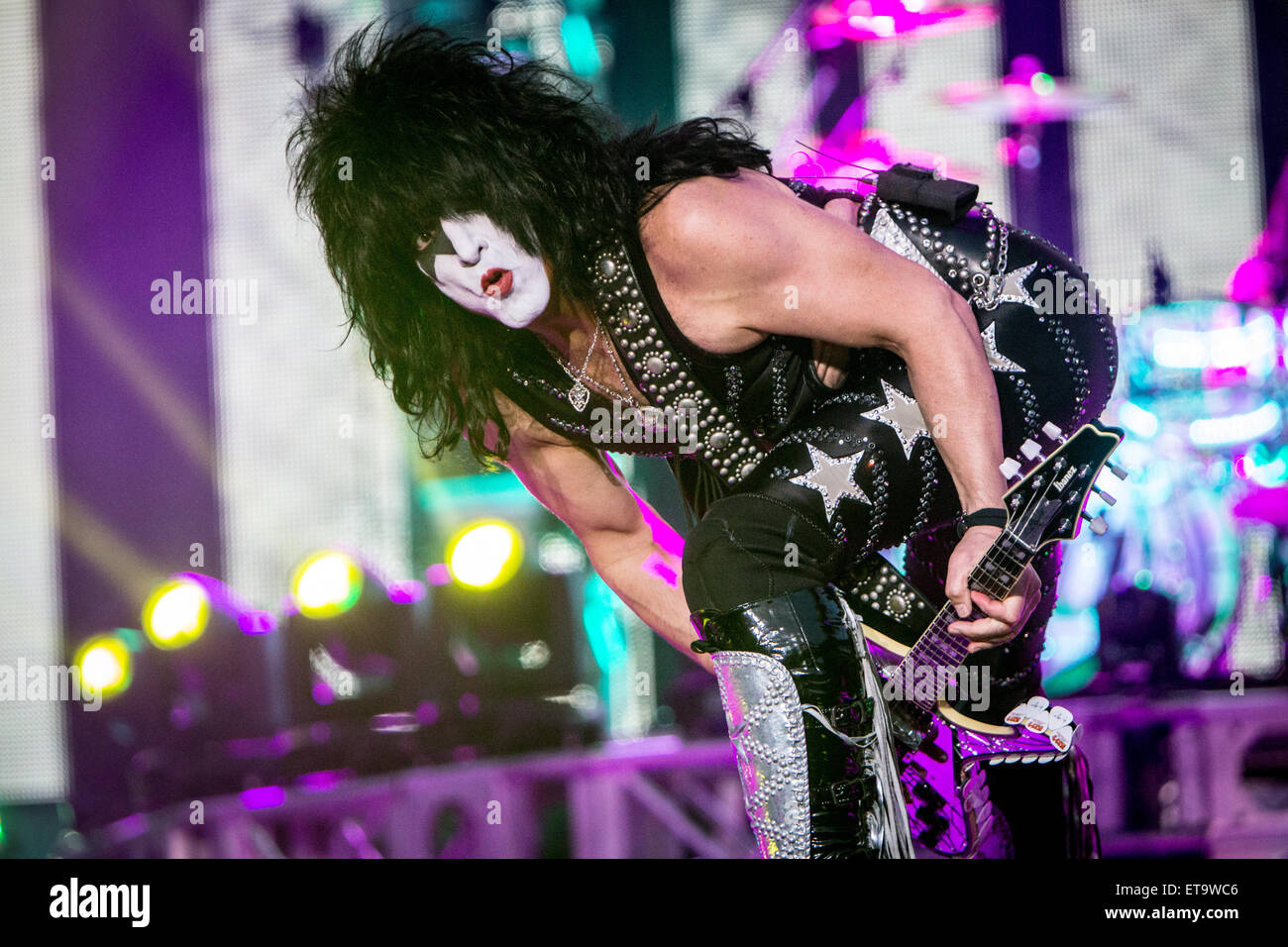 Verona Italia. 11 giugno 2015. La American hard rock band KISS suona dal vivo a Arena di Verona durante il 'quarantesimo anniversario Tour' Credito: Rodolfo Sassano/Alamy Live News Foto Stock