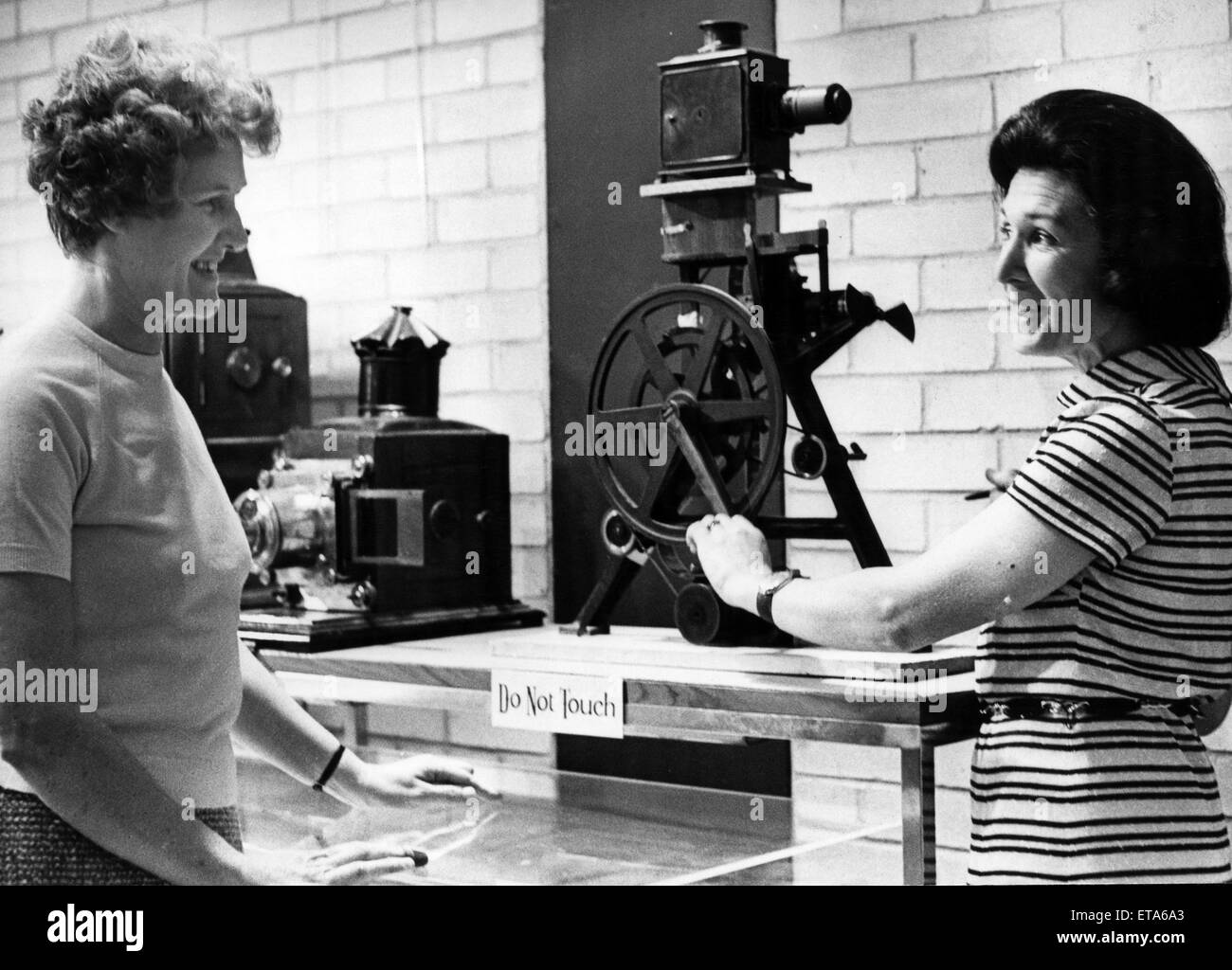 Vecchio cinema attrezzature, 13 ottobre 1972. Foto Stock