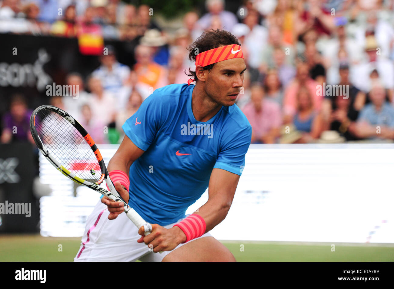 Stuttgart, Germania. 12 Giugno, 2015. Rafael Nadal durante il trimestre  finale della Mercedes Cup di Stoccarda Foto stock - Alamy