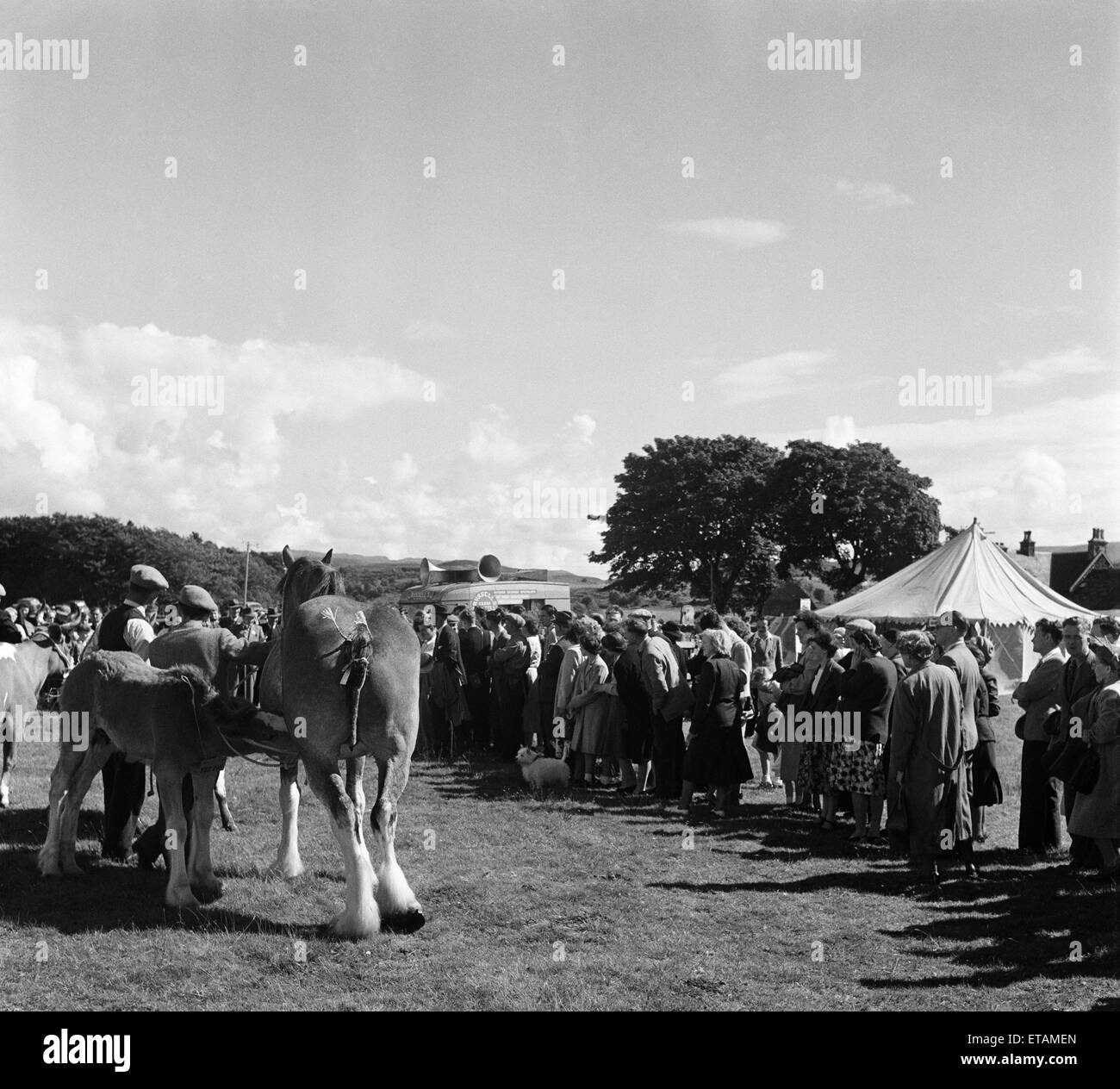 Lorn Società Agricola spettacolo al Parco Saulmore, Oban, Argyll and Bute, Scozia. Il 23 agosto 1951. Foto Stock
