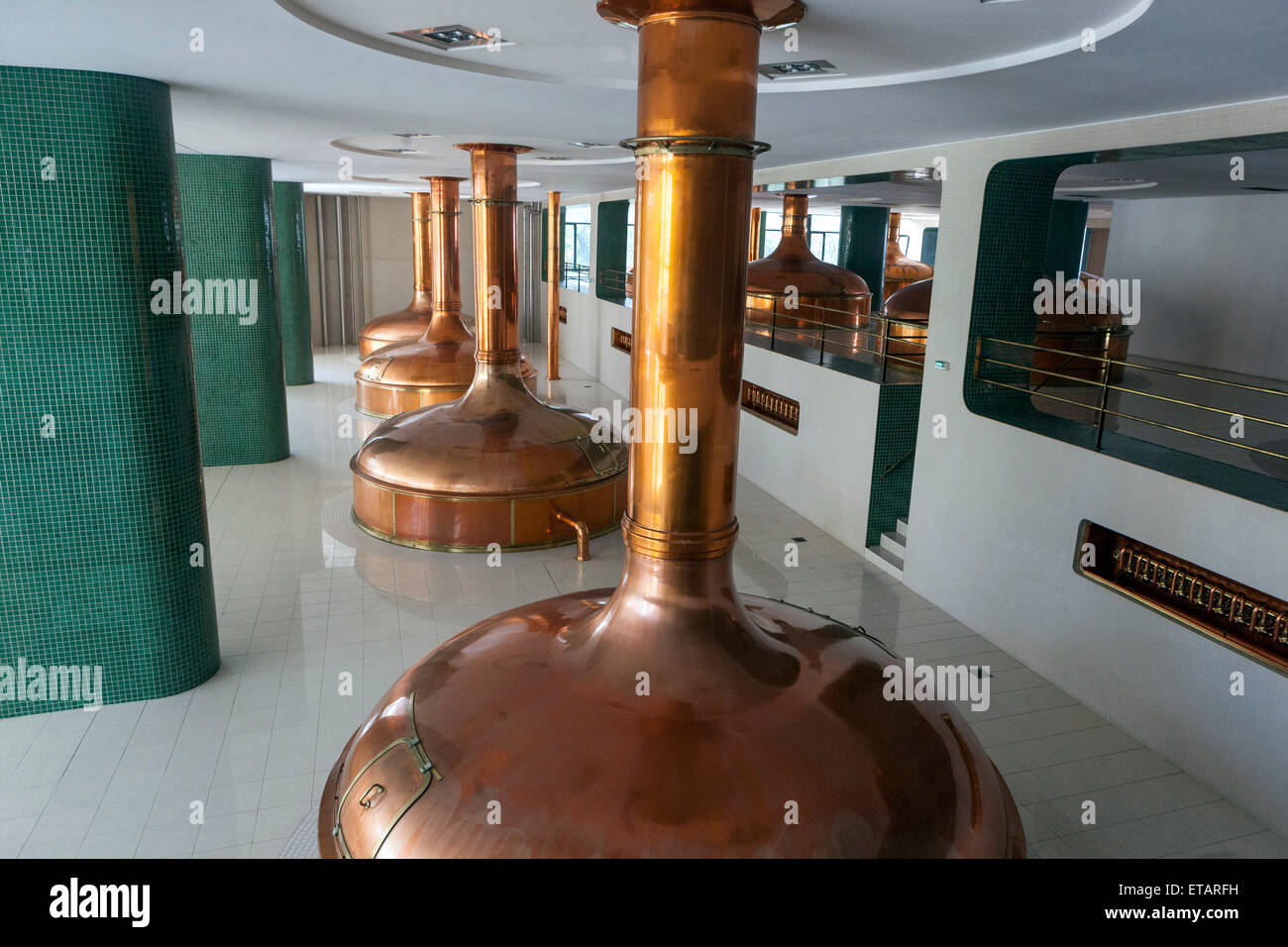 Pilsner Urquell Brewery, la camera di cottura Plzen Czech Foto Stock