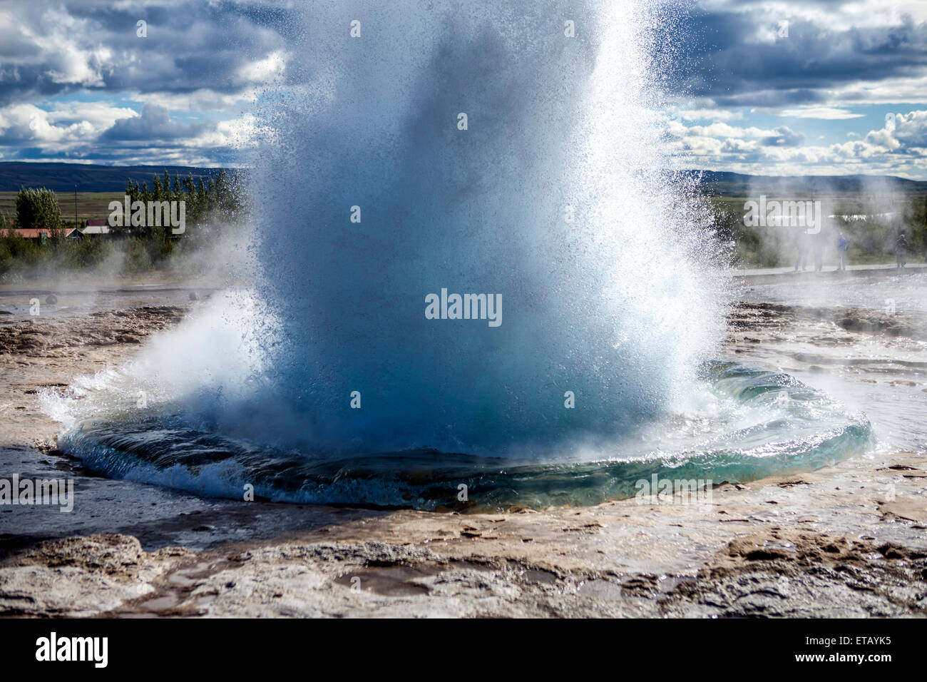 Geyser, Haukadalur, Golden Circle vicino a Reykjavik in Islanda Foto Stock Geyser, Haukadalur, Golden Circle vicino a Reykjavik in Islanda Foto Stock