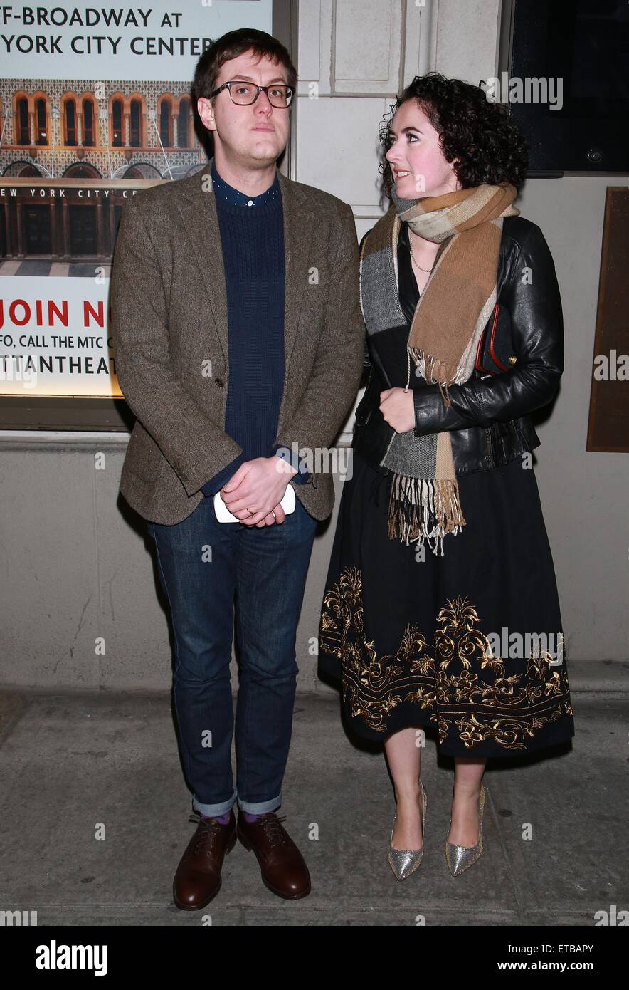 Serata di Apertura del Broadway costellazioni presso il Teatro di Friedman - Arrivi. Dotato di: Nick Payne, Guest dove: New York New York, Stati Uniti quando: 13 Gen 2015 Credit: Giuseppe Marzullo/WENN.com Foto Stock