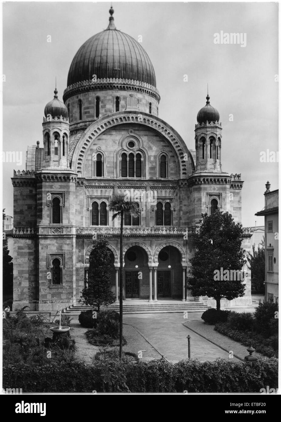 Grande Sinagoga di Firenze, Italia, cartolina, 1944 Foto Stock