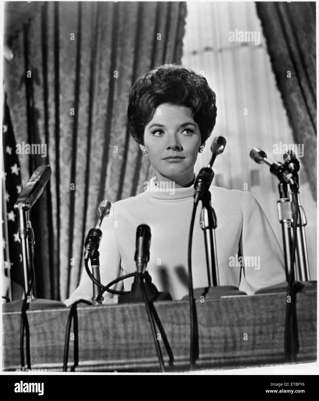 Polly Bergen, sul set del film "baci per il mio Presidente", 1964 Foto Stock