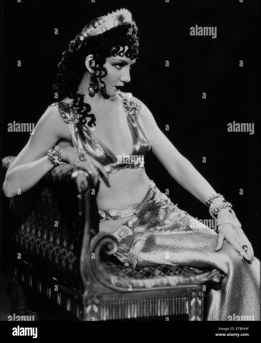 Claudette Colbert, sul set del film "segno della croce", 1932 Foto Stock