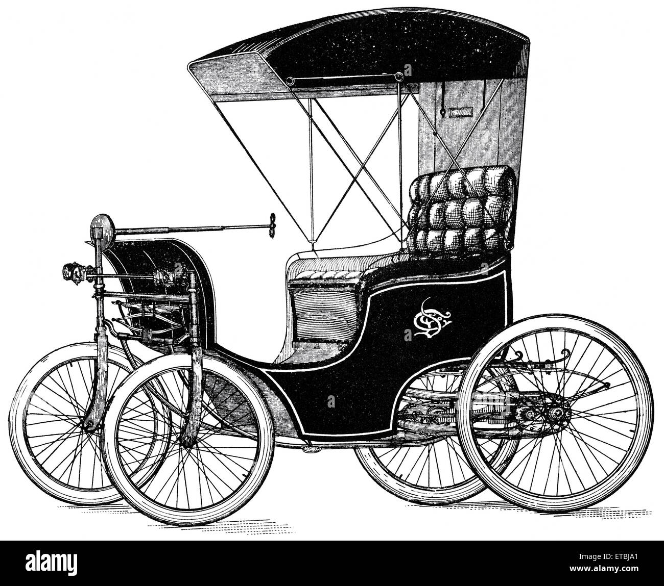 Dey-Griswold Phaeton elettrico, Dey-Griswold Co. New York, Stati Uniti d'America, illustrazione, circa 1896 Foto Stock