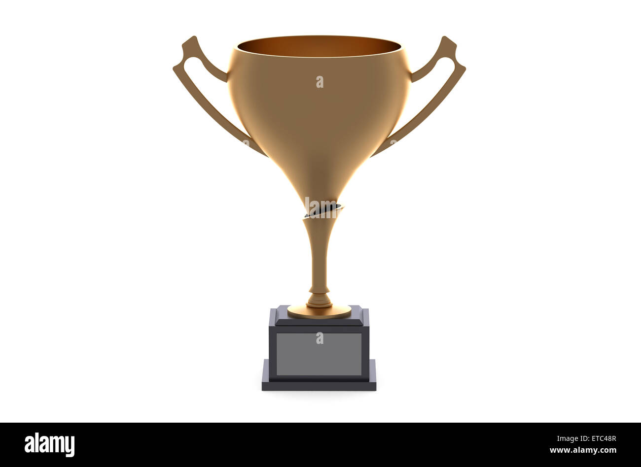 Trofeo di bronzo tazza isolata su sfondo bianco Foto Stock