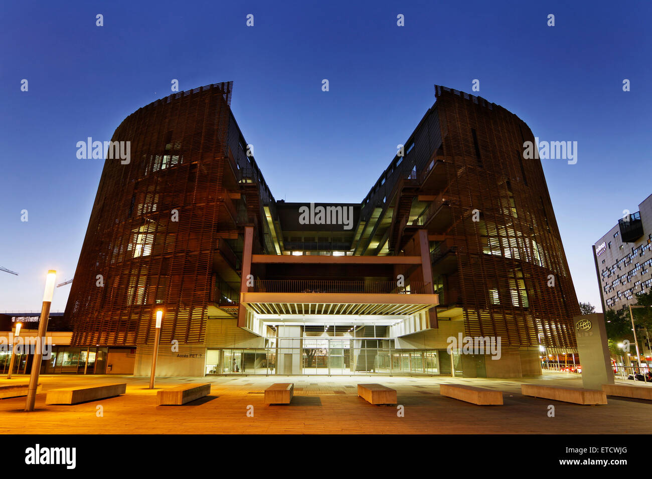 Parc de Recerca Biomedica de Barcelona (PRBB), da Manuel Brullet e Albert de Pineda. Barcellona. Foto Stock