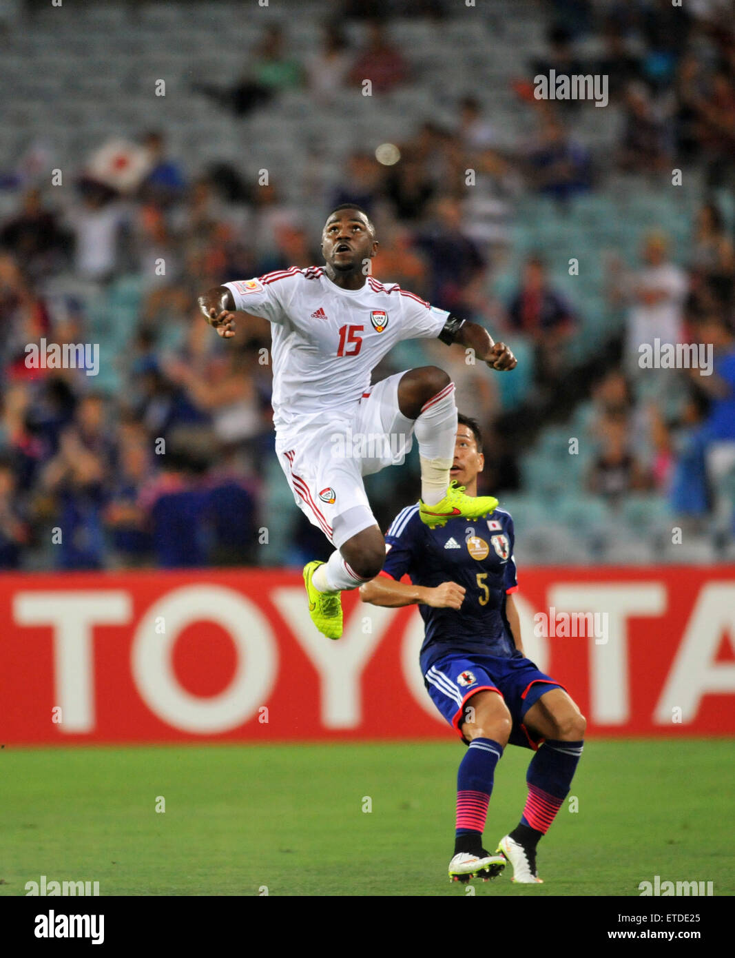 Il Giappone è stato battuto in una pena shootout dagli Arabi Uniti Emirites nell'AFC Quarti di Finale stasera, che rappresenta il più grande shock risultato nella storia del torneo con: Jamail Al Hammadi dove: Sydney, Australia quando: 23 Gen 2015 Credit: WENN.com Foto Stock