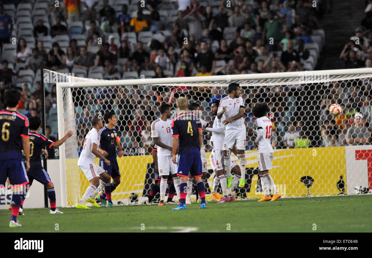 La United Arab Emirites ha battuto il Giappone nei quarti di finale del asiatici al campionato di calcio con: Shinji Kagawa dove: Sydney, Australia quando: 23 Gen 2015 Credit: WENN.com Foto Stock