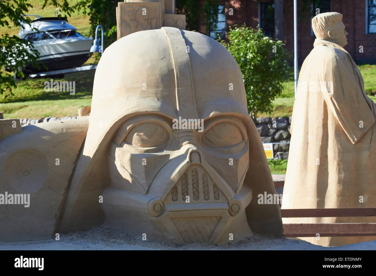 La scultura di sabbia, Lappeenranta FINLANDIA Foto Stock