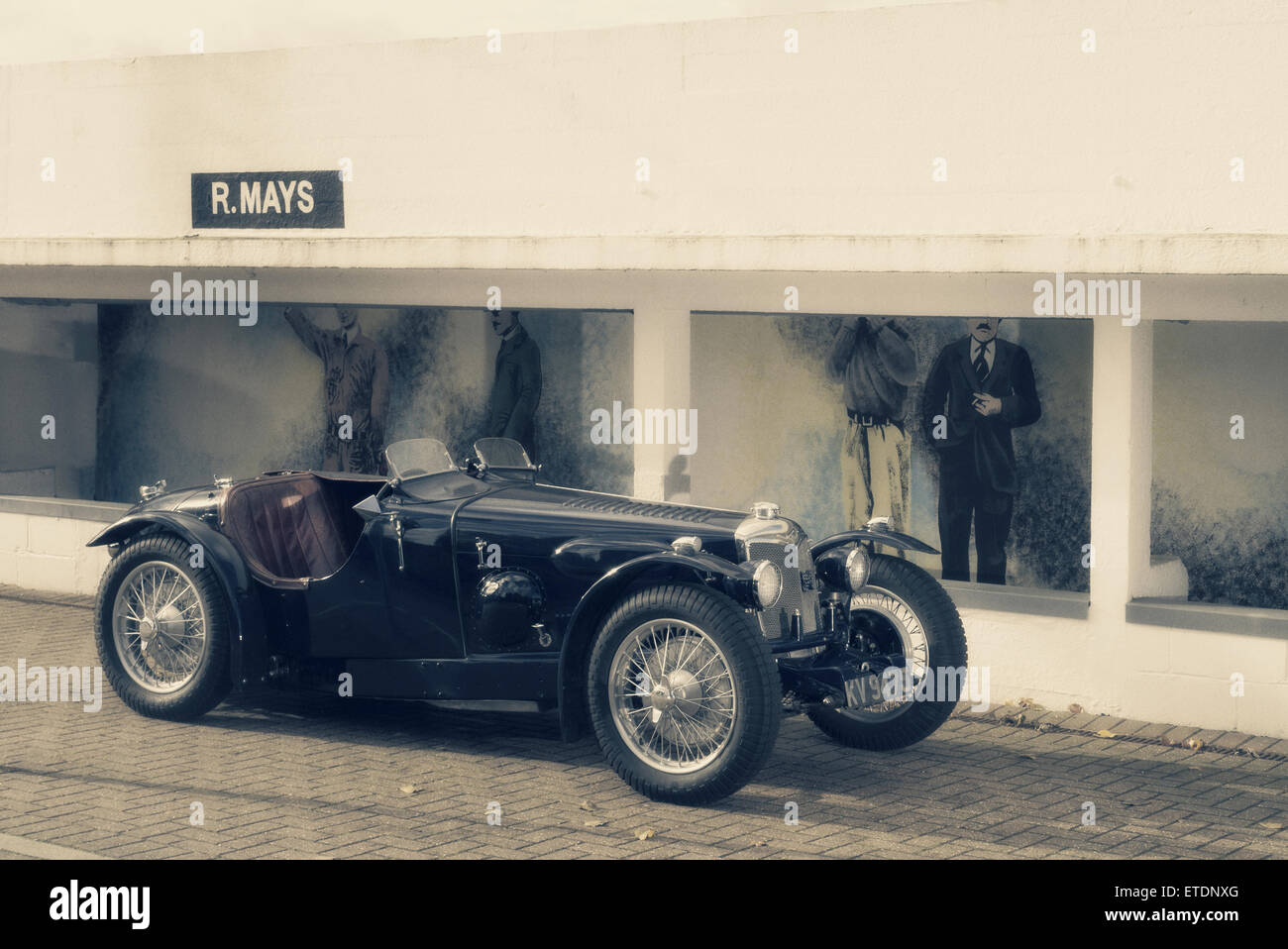 1934 Riley Ulster Imp, ex Mike Hawthorne a Brooklands Museum Weybridge Surrey UK Foto Stock