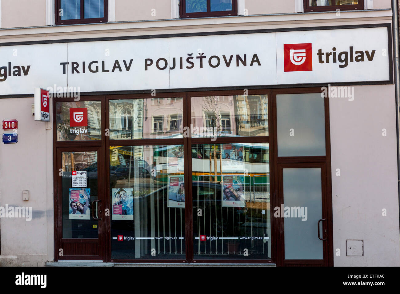 Triglav, Repubblica Ceca società di assicurazioni, Segno Foto Stock