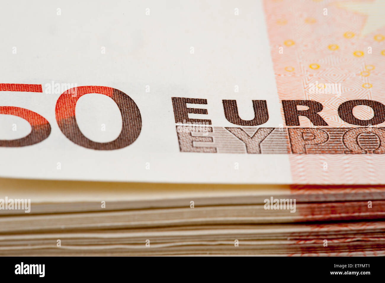 Valuta Euro carta nota dello sfondo. Foto Stock