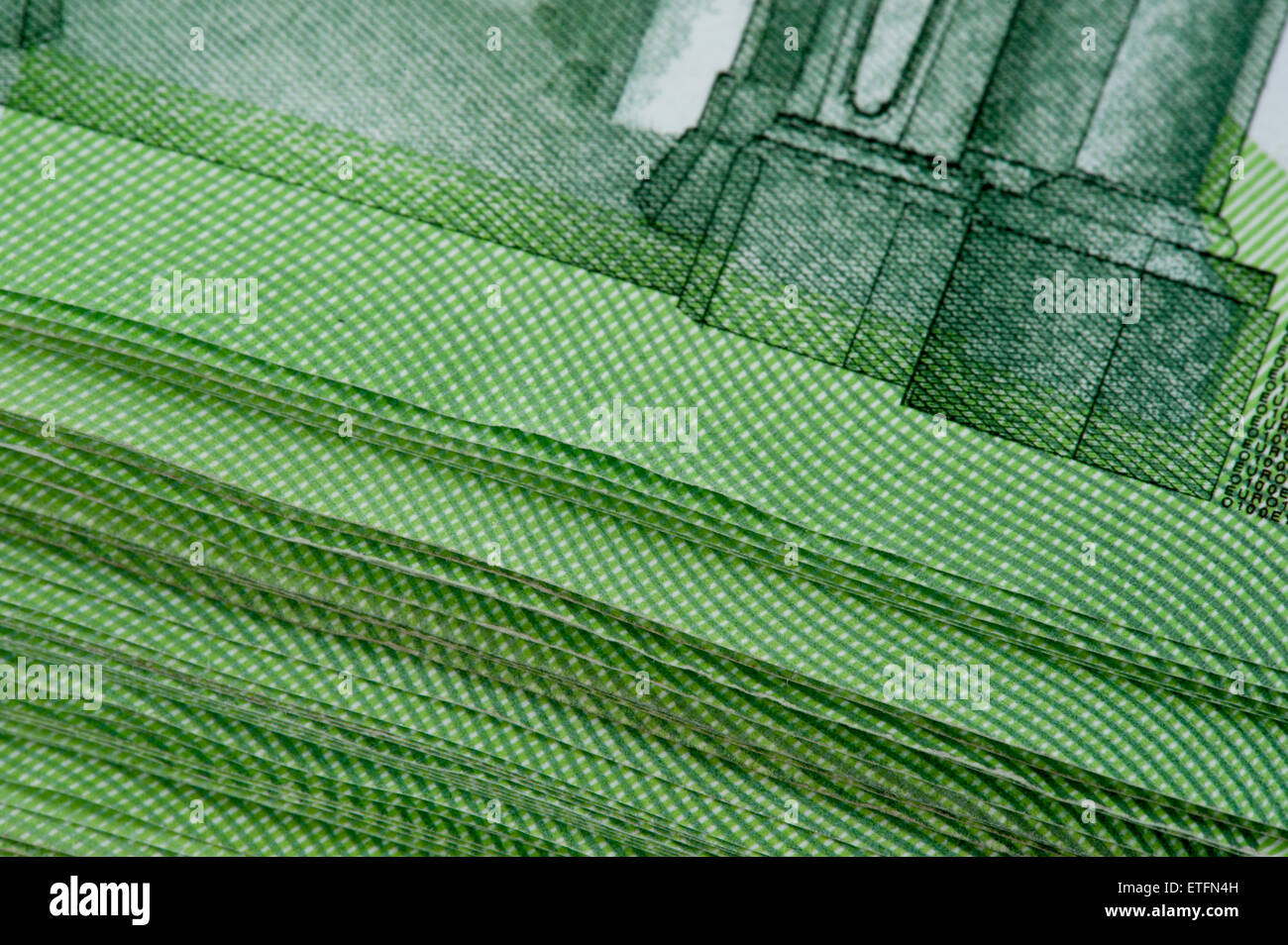 Valuta Euro carta nota dello sfondo. Foto Stock