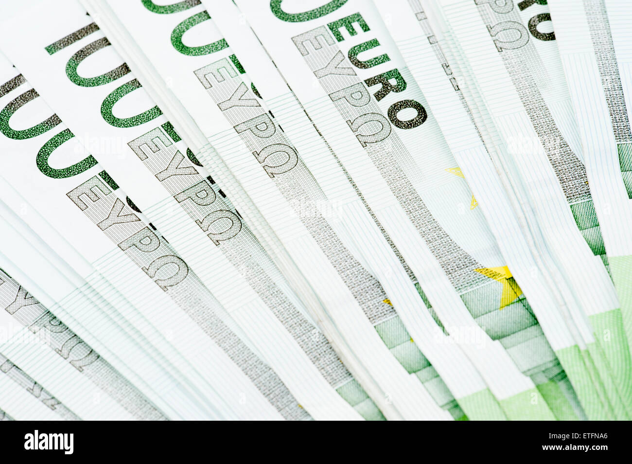 Valuta Euro carta nota dello sfondo. Foto Stock
