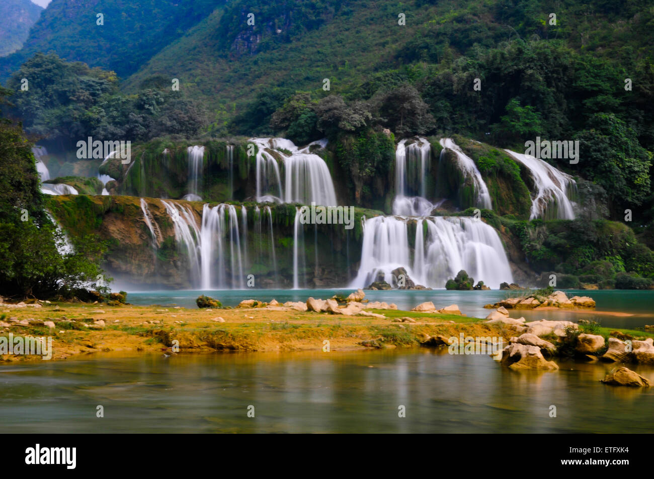 Bangioc - cascata Detian in Cao Bang, Vietnam Foto Stock