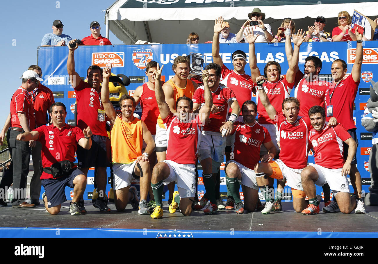 HSBC Sevens World Series - USA Sevens vincitore vinto dalle Isole Figi al Sam Boyd Stadium di Las Vegas offre: il Portogallo dove: Las Vegas, Nevada, Stati Uniti quando: 15 Feb 2015 Credit: Judy Eddy/WENN.com Foto Stock